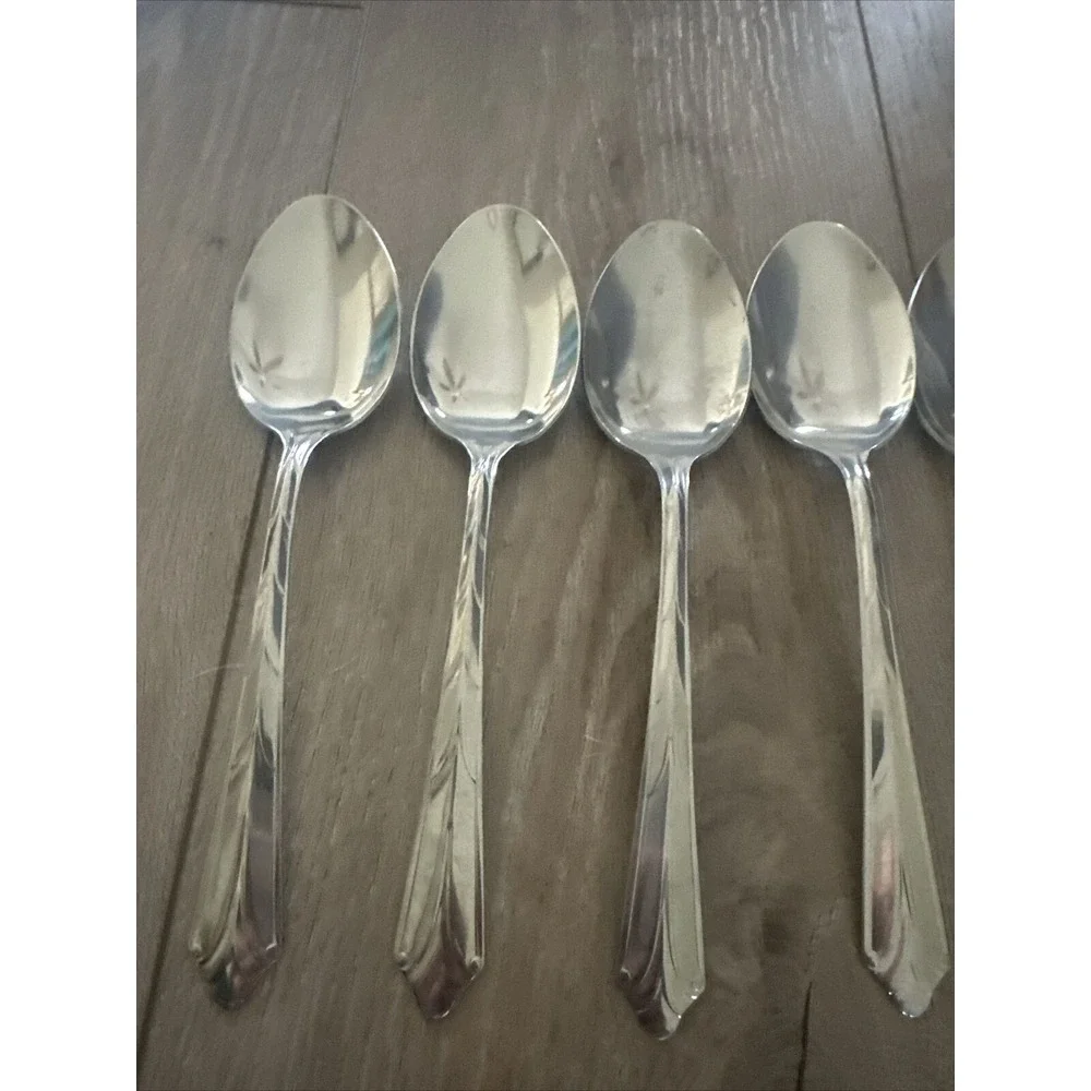 Lot Of 5 Pieces Vintage Stainless UNF538 Serving Spoons‎ Flatware Rare